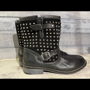Zigi Girl Intent Motorcycle Boots NWOT studded 9m